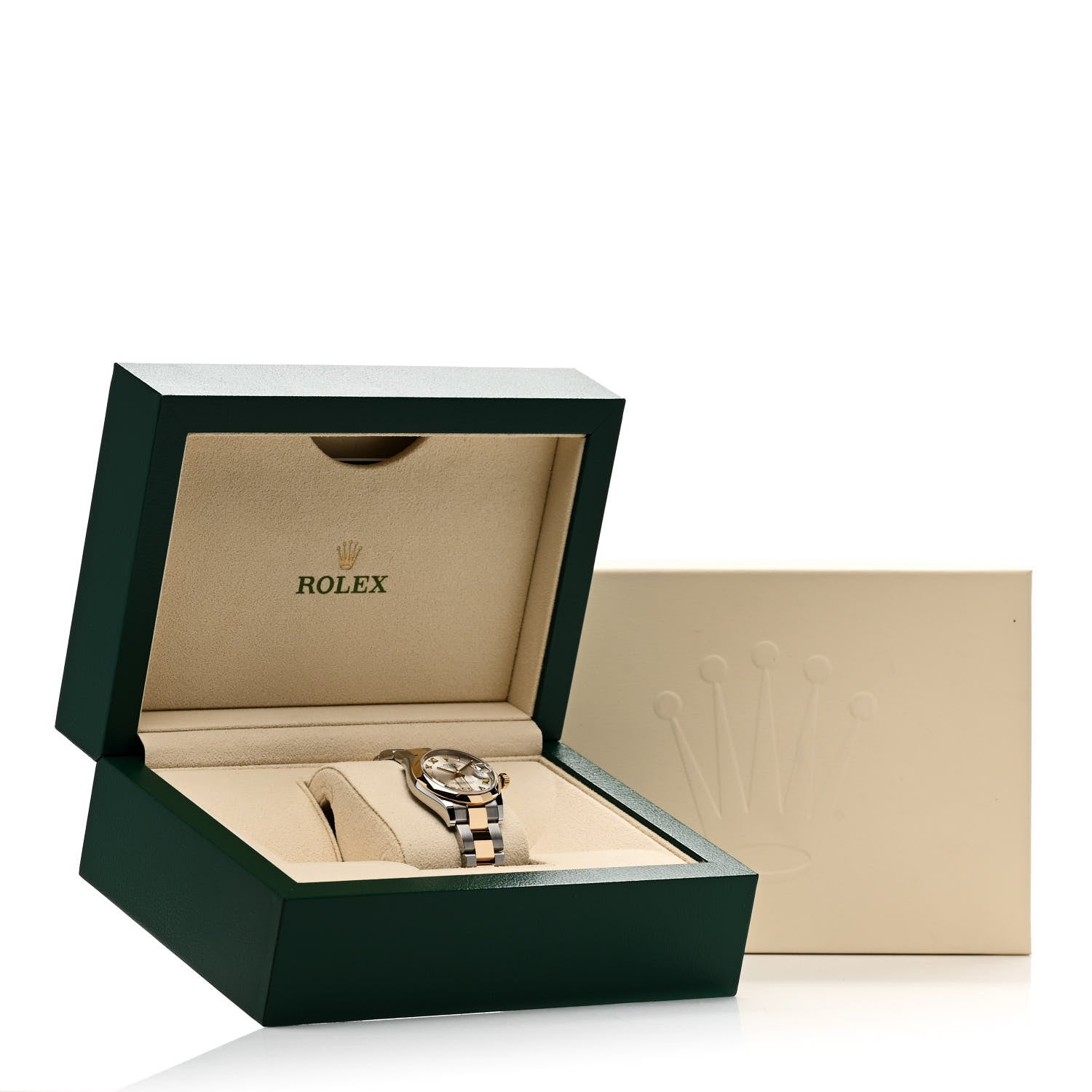 Rolex Stainless Steel 18K Yellow Gold Diamond 31mm Oyster Perpetual Datejust Watch Silver Roman 278243 5 of 5