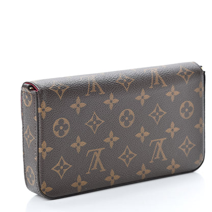 Louis Vuitton Monogram Pochette Felicie Chain Wallet Fuchsia 4 of 13