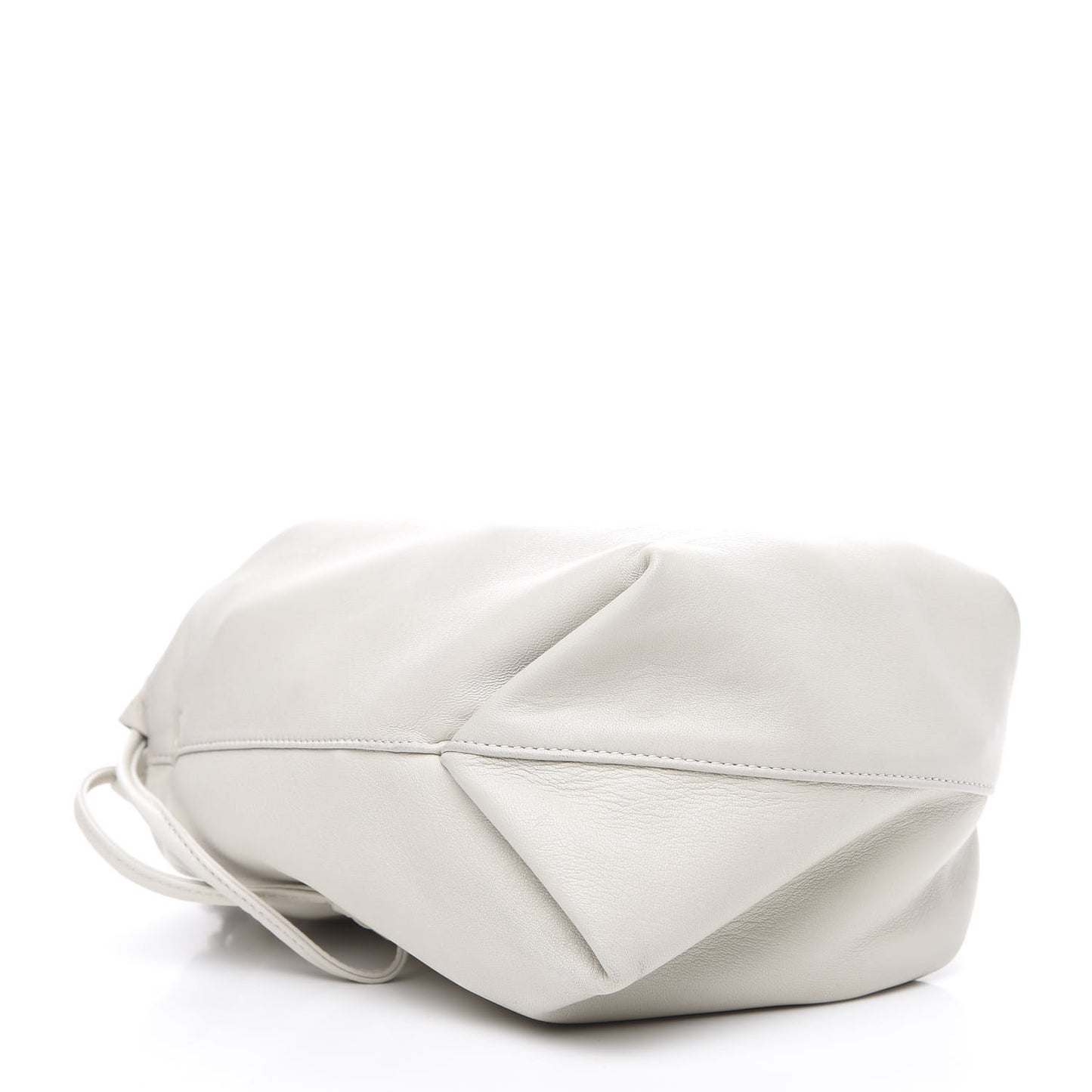 Lambskin Small Teddy Bucket Bag White
