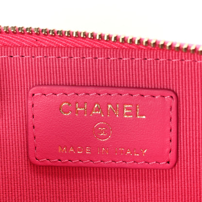 Chanel Caviar Quilted Zipped Key Holder Case Pink 6 of 10