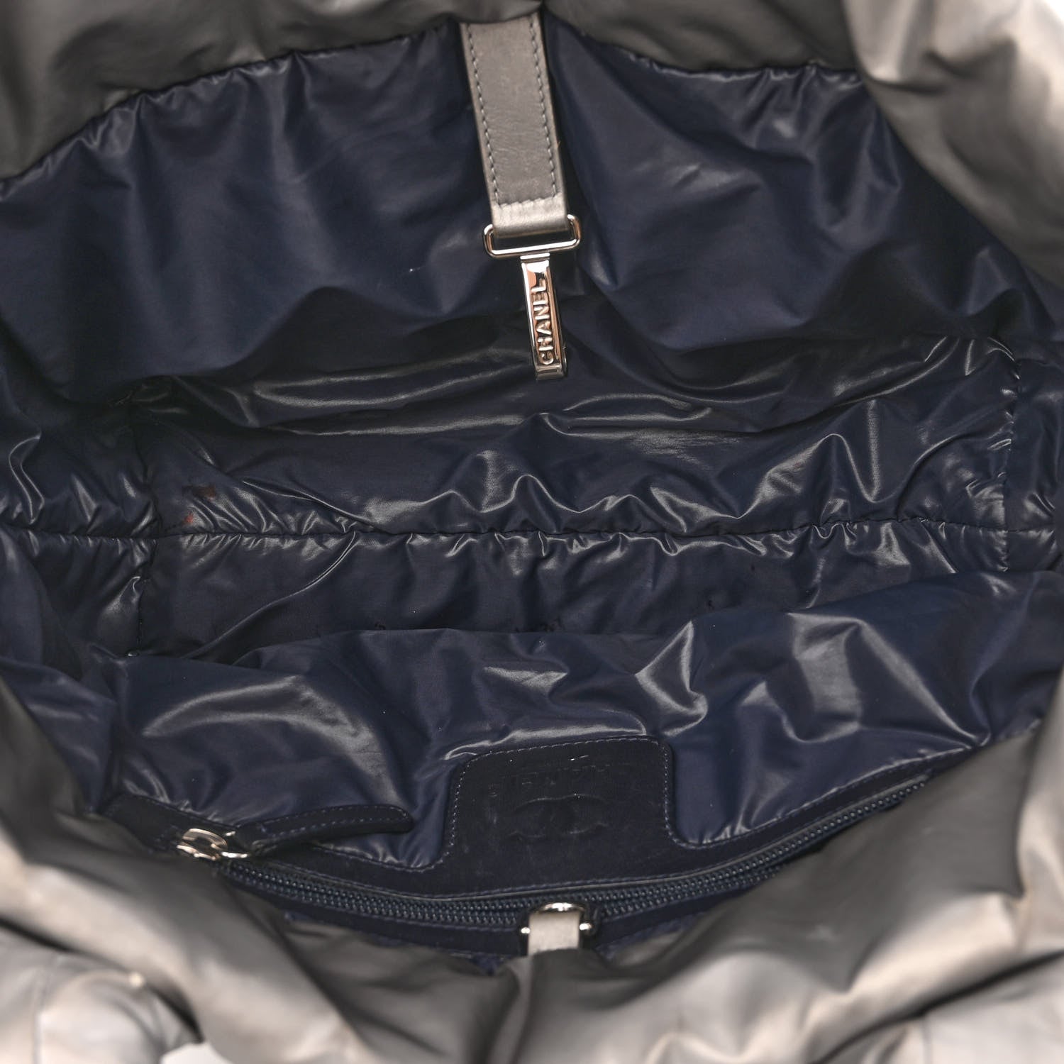 Chanel Nylon Quilted Small Coco Cocoon Tote Silver 5 of 14
