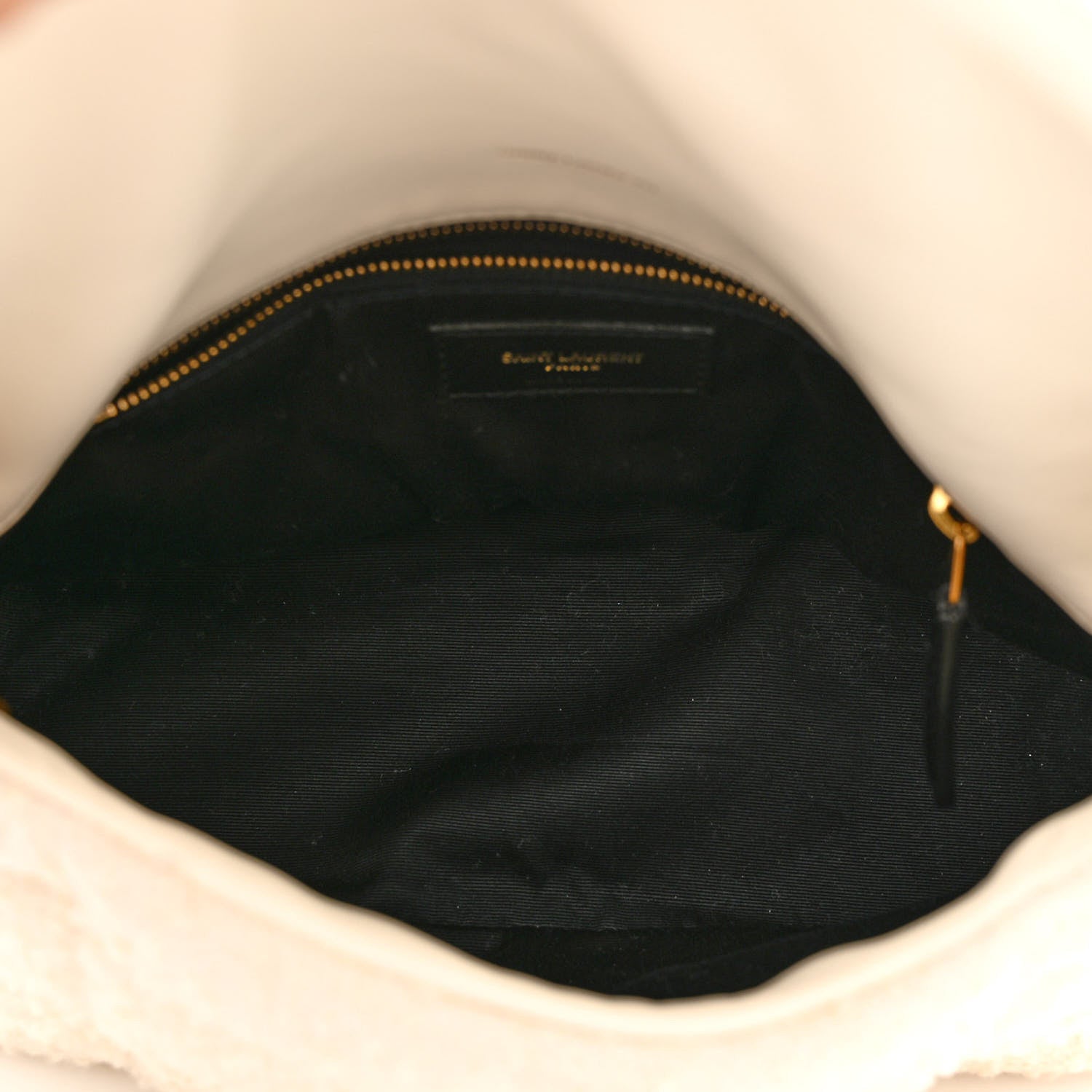 Saint Laurent Boucle Tweed Quilted Small Loulou Puffer Monogram Chain Satchel Crema Soft 5 of 11