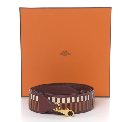 Hermes Epsom 45mm Tressage Shoulder Strap Rouge H Craie Gold 5 of 5
