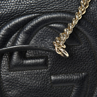 Gucci Pebbled Calfskin Medium Soho Chain Shoulder Bag Black 26 of 29
