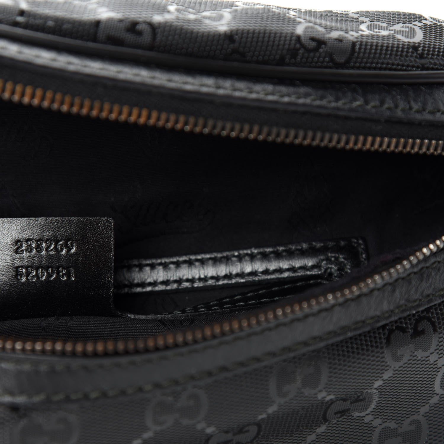 Gucci Imprime Monogram Belt Bag Black 9 of 10