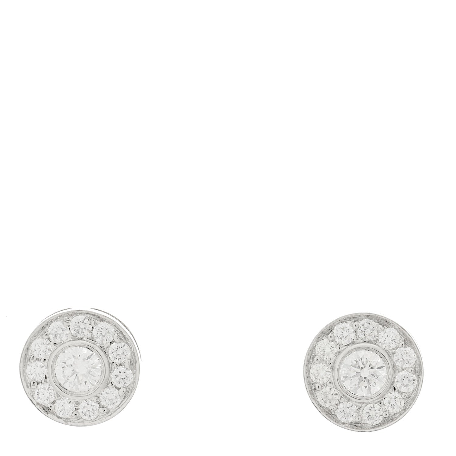 Tiffany Platinum Diamond .53ctw Large Circlet Earrings 1 of 4