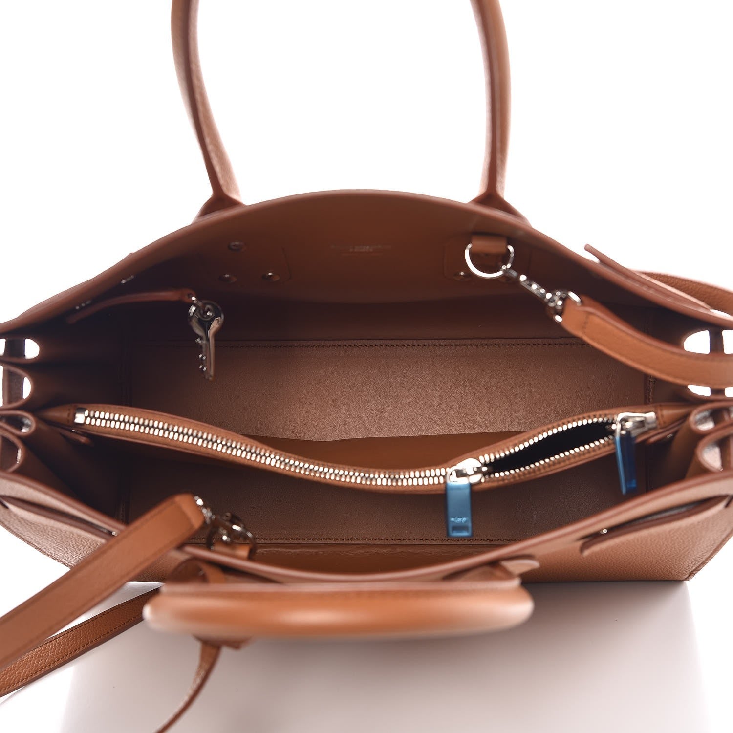 Saint Laurent Grained Calfskin Small Sac De Jour Saddle Brown 5 of 10