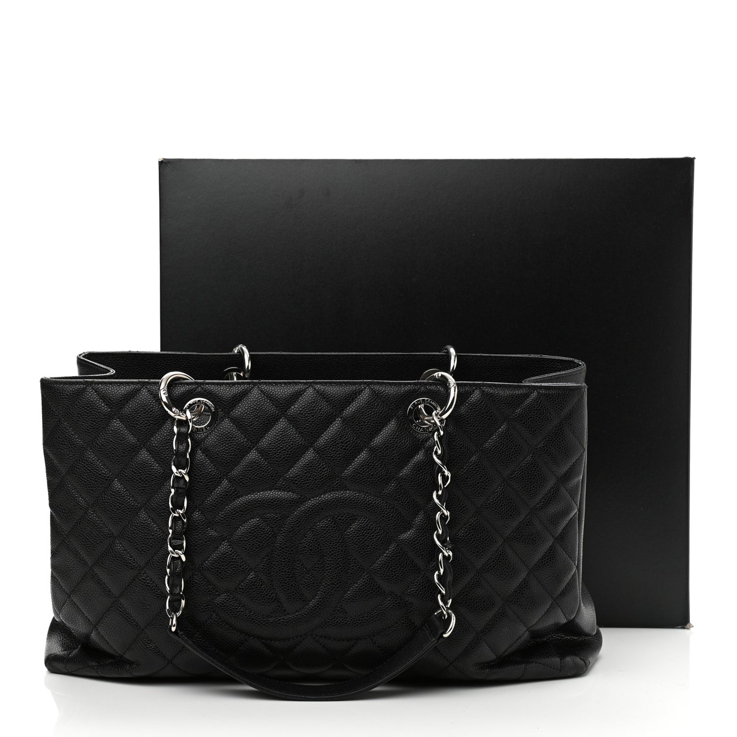 Caviar Quilted XL Grand Shopping Tote GST Black