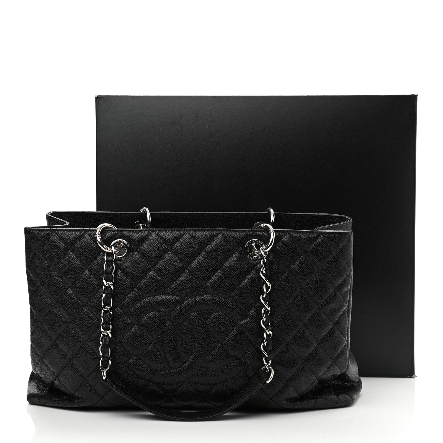 Chanel Caviar Quilted XL Grand Shopping Tote GST Black 11 of 11