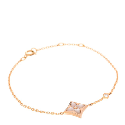 Louis Vuitton 18K Pink Gold Diamond Mother of Pearl Color Blossom BB Star Bracelet 1 of 5