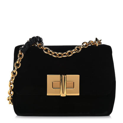 Tom Ford Velvet Natalia Medium Shoulder Bag Black 1 of 11