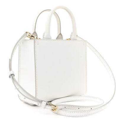 Dolce & Gabbana Vitello Mini DG Logo Shoppting Tote Optic White 3 of 13