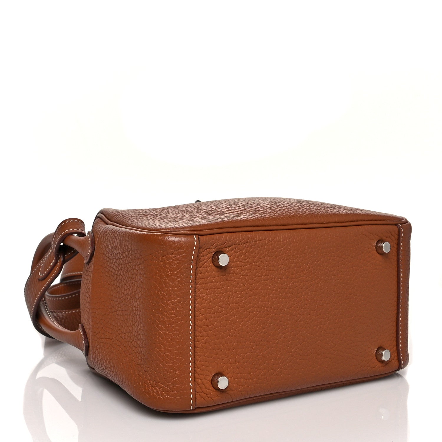 Hermes Taurillon Clemence Mini Lindy 20 Gold 4 of 11