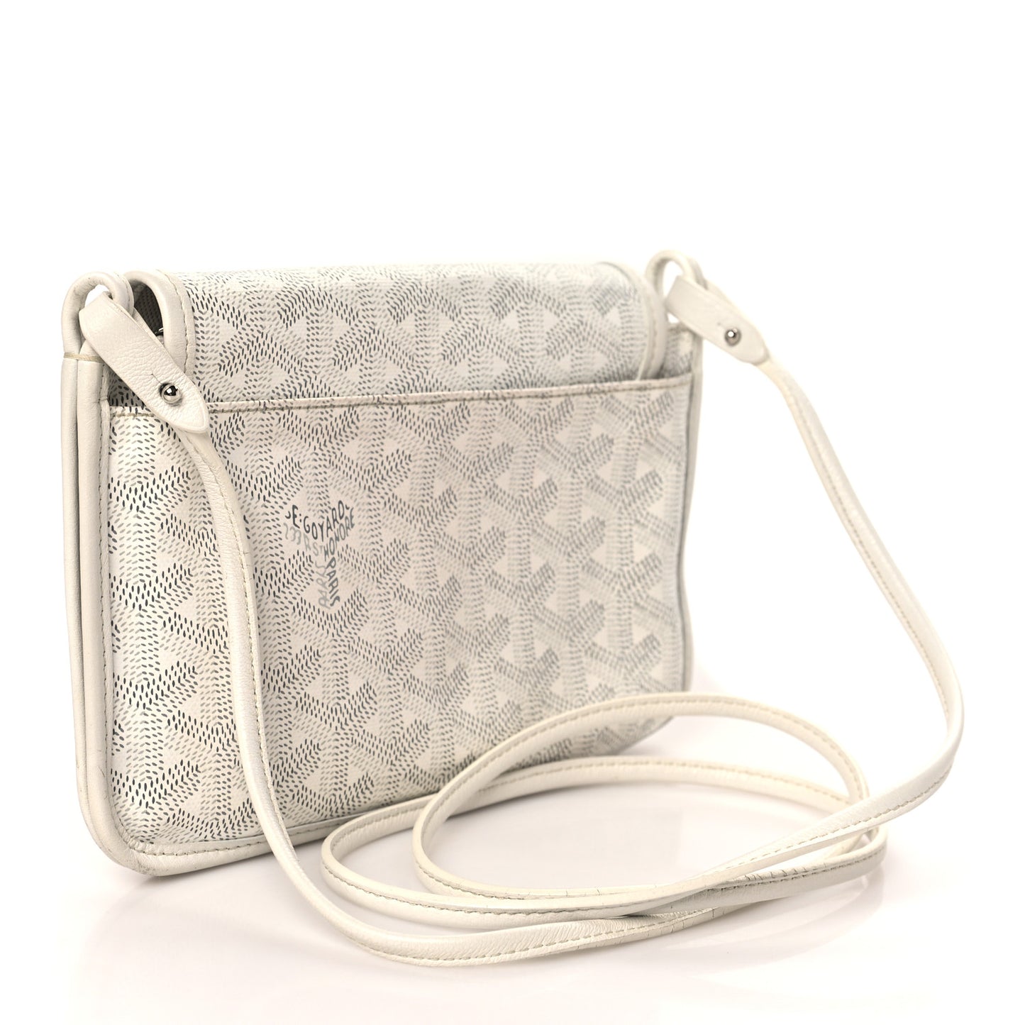 Goyardine Plumet Wallet Clutch White