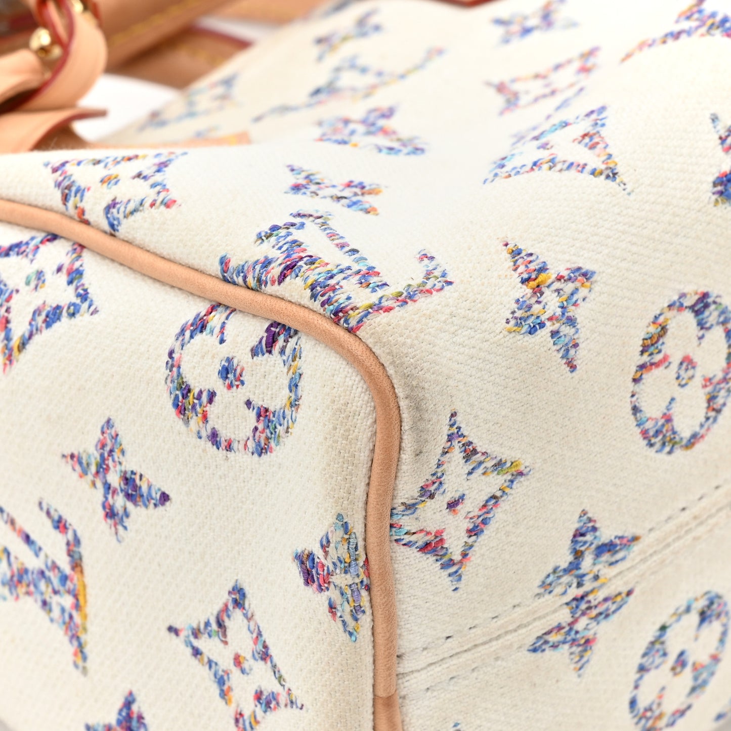 Monogram Jacquard Fabric Speedy Bandouliere 20 Multicolor Beige