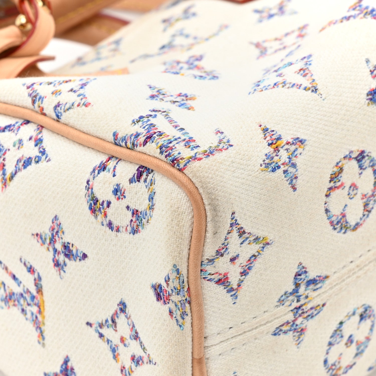 Louis Vuitton Monogram Jacquard Fabric Speedy Bandouliere 20 Multicolor Beige 14 of 18