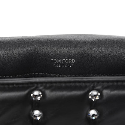 Tom Ford Lambskin Quilted Crystal Small Natalia Chain Bag Black 6 of 19