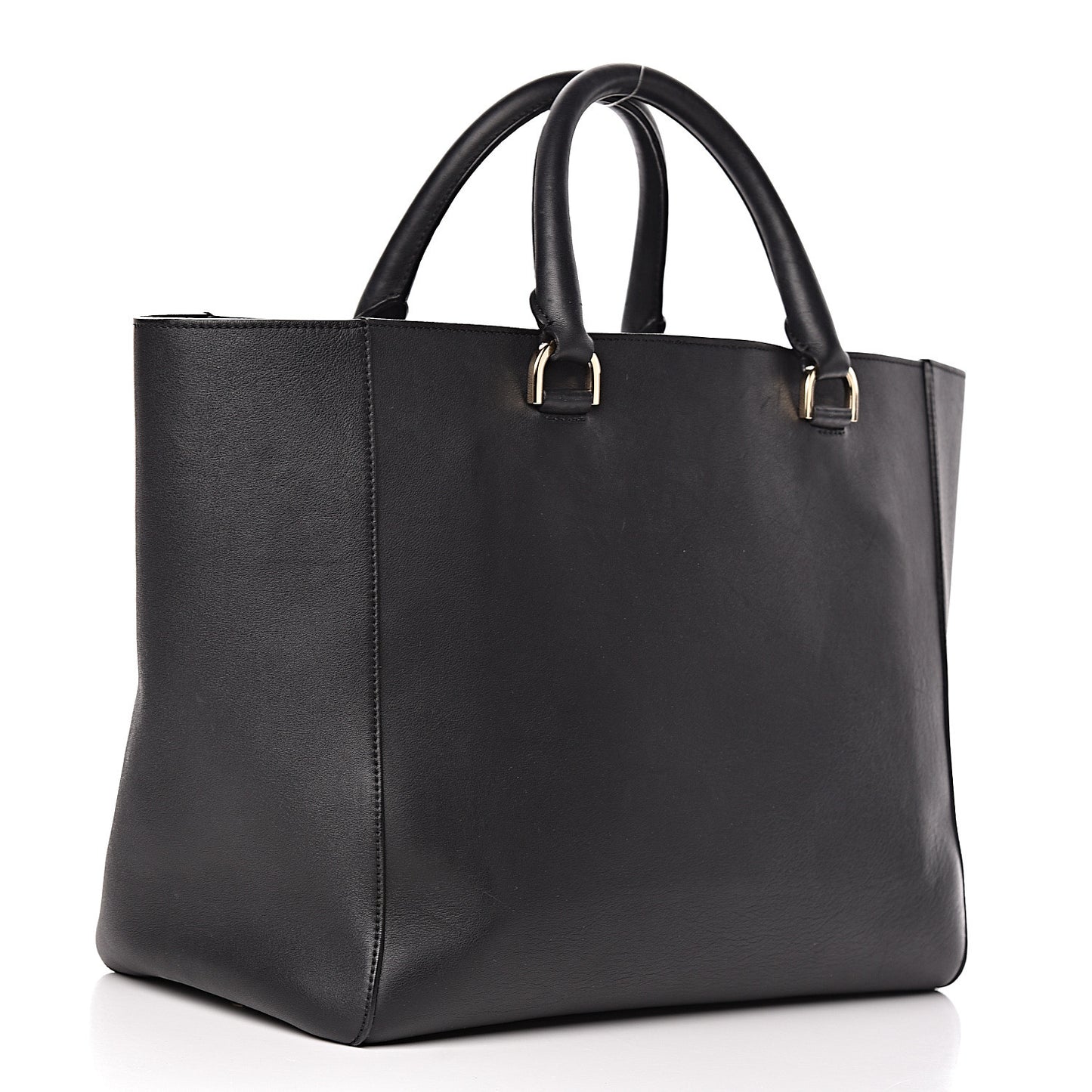 Silky Calf Medium Willow Tote Black