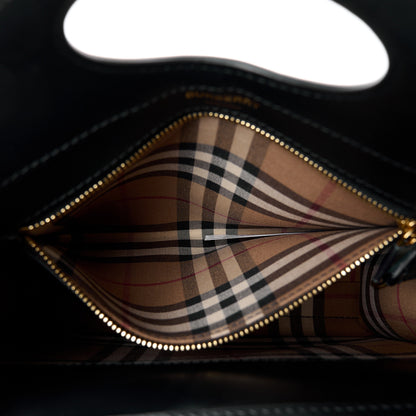 Burberry Smooth Calfskin Cashmere Check Mini Pocket Bag Brown 6 of 13