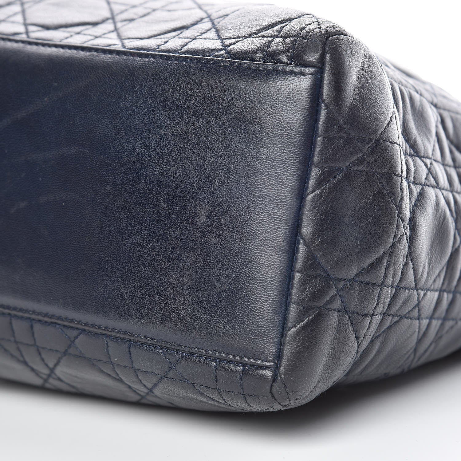 Christian Dior Lambskin Cannage Medium Lady Dior Navy Blue 11 of 13