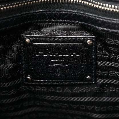 Prada Vitello Daino Side Pocket Tote Black 6 of 10