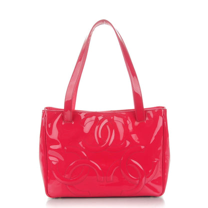 Chanel Patent CC Logo Tote Dark Pink 1 of 7