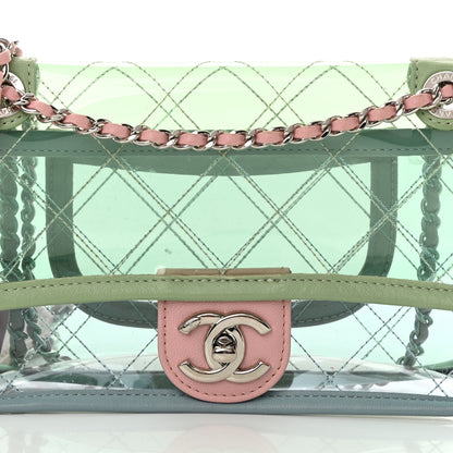 Chanel Lambskin PVC Quilted Mini Coco Splash Flap Blue Green 8 of 12
