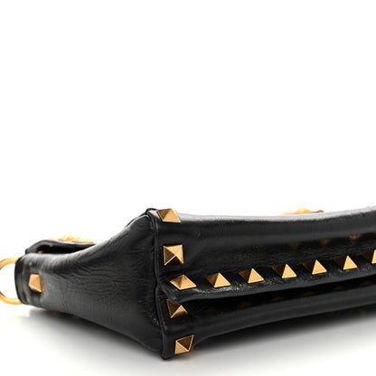 Valentino Garavani Grainy Calfskin Small Rockstud Hype Shoulder Bag Black 8 of 11