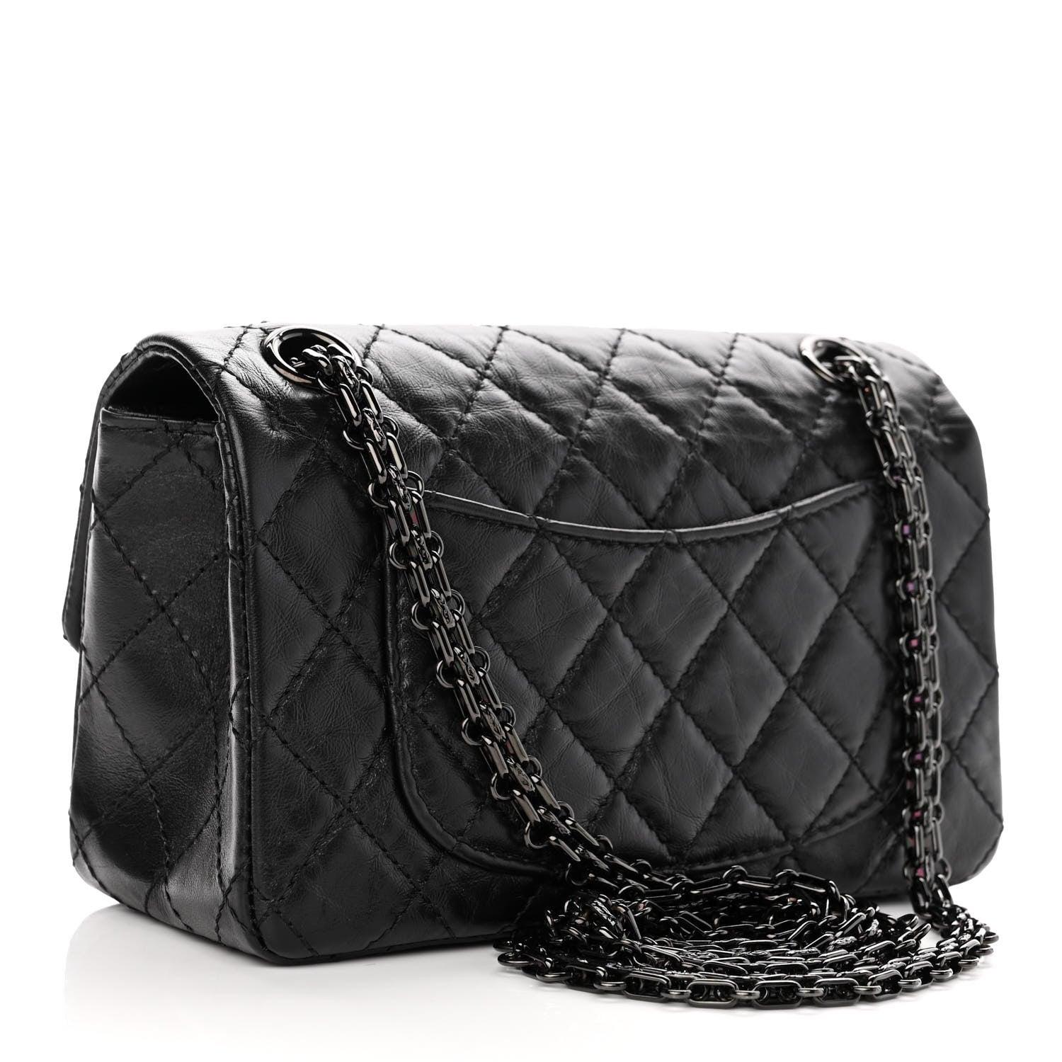 Chanel Aged Calfskin Quilted 2.55 Reissue Mini Flap So Black 3 of 10