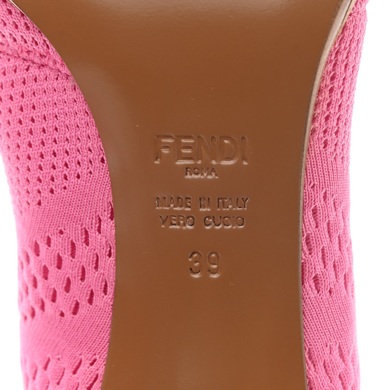 Fendi Technical 3D Mesh FFrame Ankle Boots 39 Pink 6 of 8