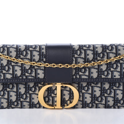 Christian Dior Oblique 30 Montaigne Chain Pouch Blue 6 of 8