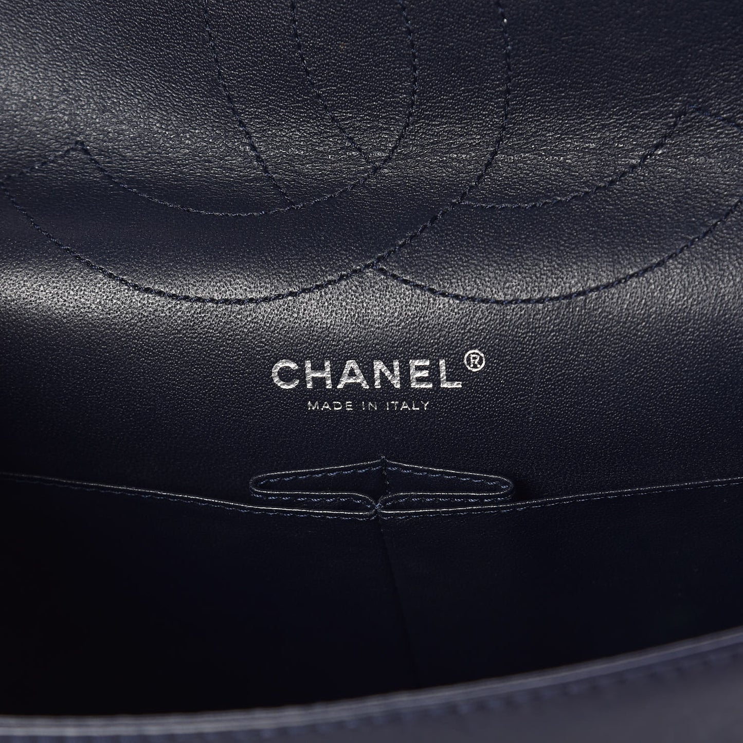 Aged Calfskin Quilted 2.55 Reissue 227 Flap Navy Blue
