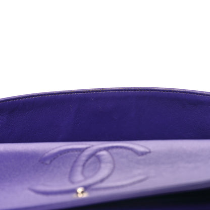 Chanel Patent Calfskin Quilted Medium Double Flap Purple 11 of 13