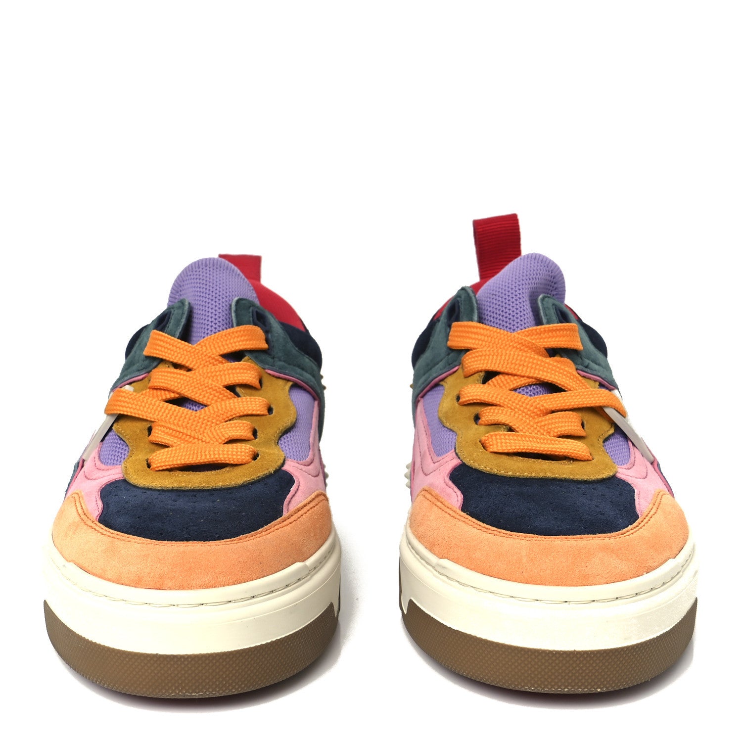 Christian Louboutin Calfskin Suede Spike Astroloubi Donna Low Top Sneakers 37.5 Multicolor 3 of 8