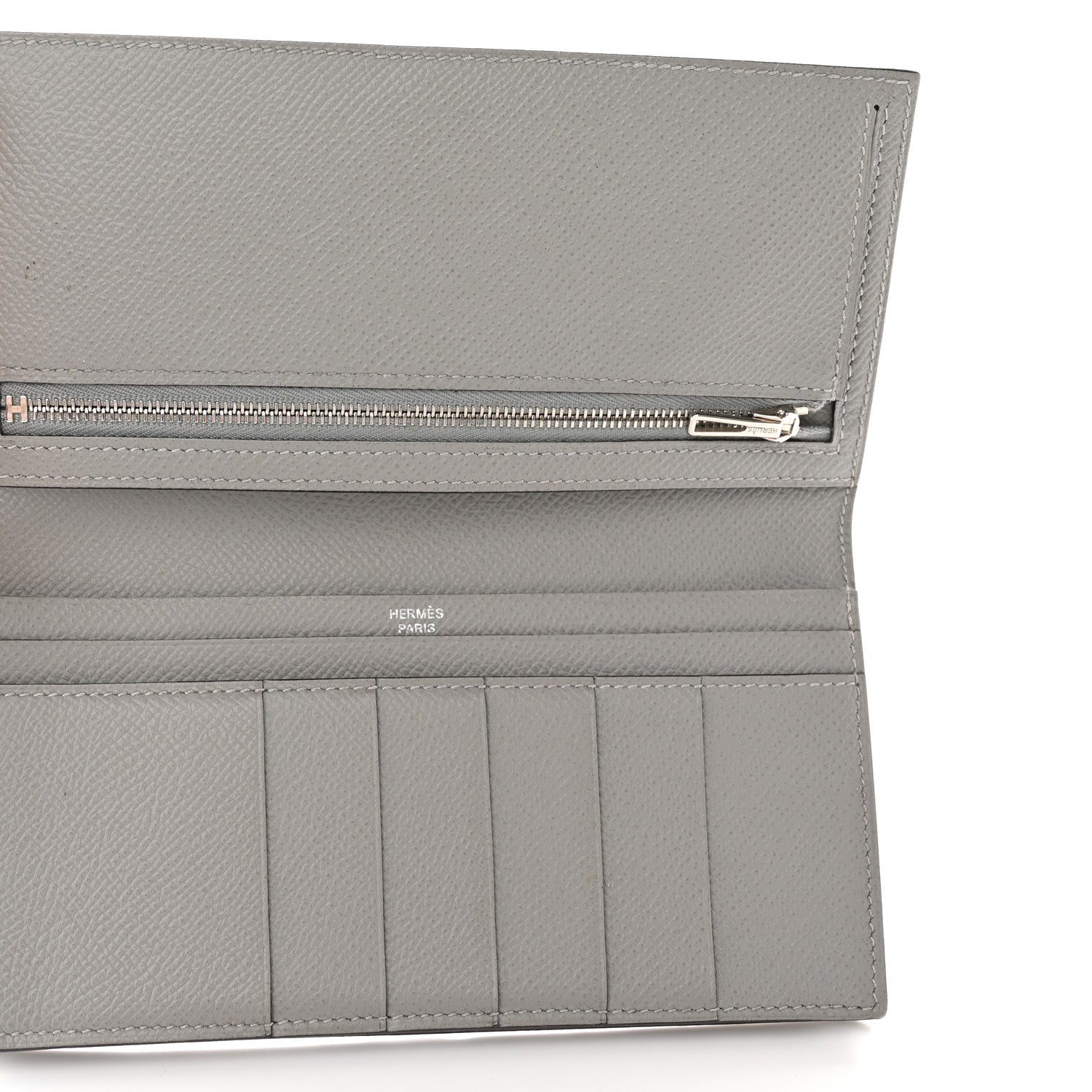 Hermes Epsom Bearn Gusset Wallet Gris Mouette 6 of 10