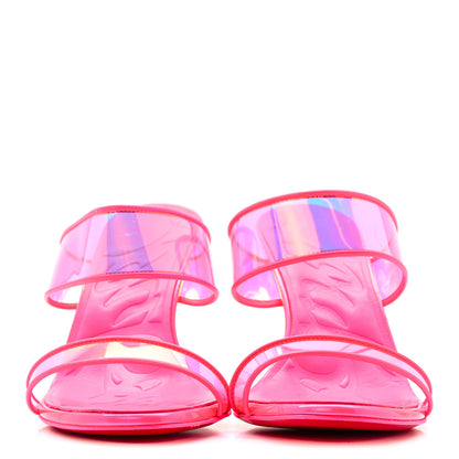 Christian Louboutin PVC Just Loubi 85 Sandals 38 Fluo Pink 3 of 9