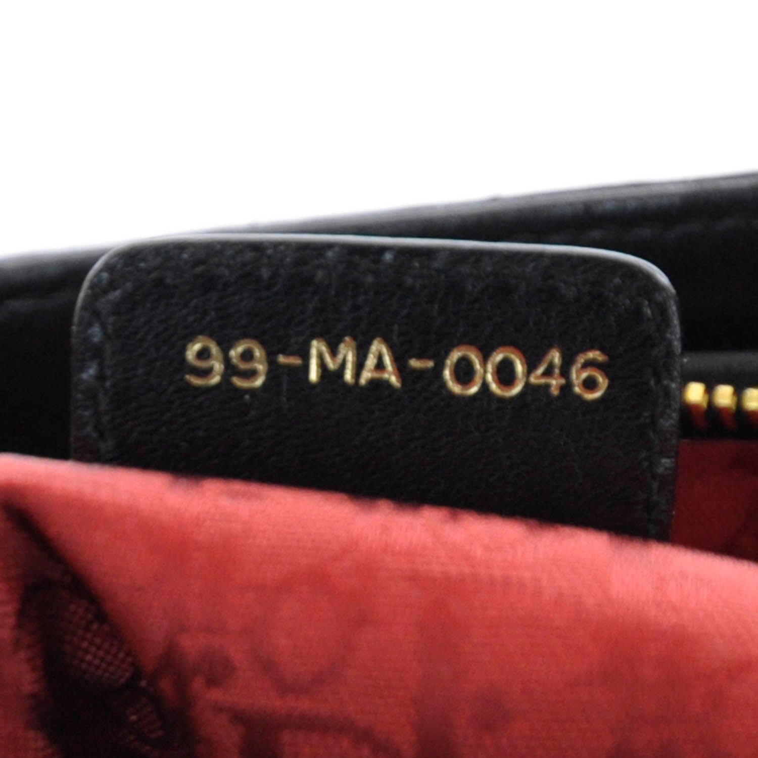 Christian Dior Lambskin Cannage Medium Lady Dior Black 8 of 9