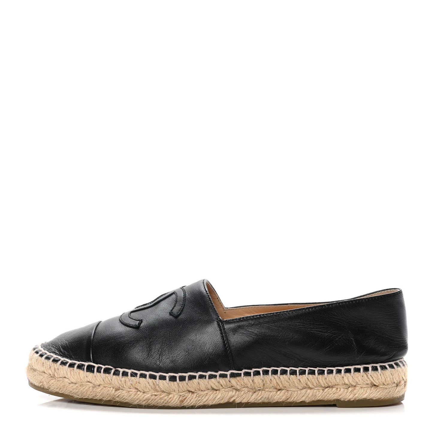 Lambskin CC Espadrilles 40 Black