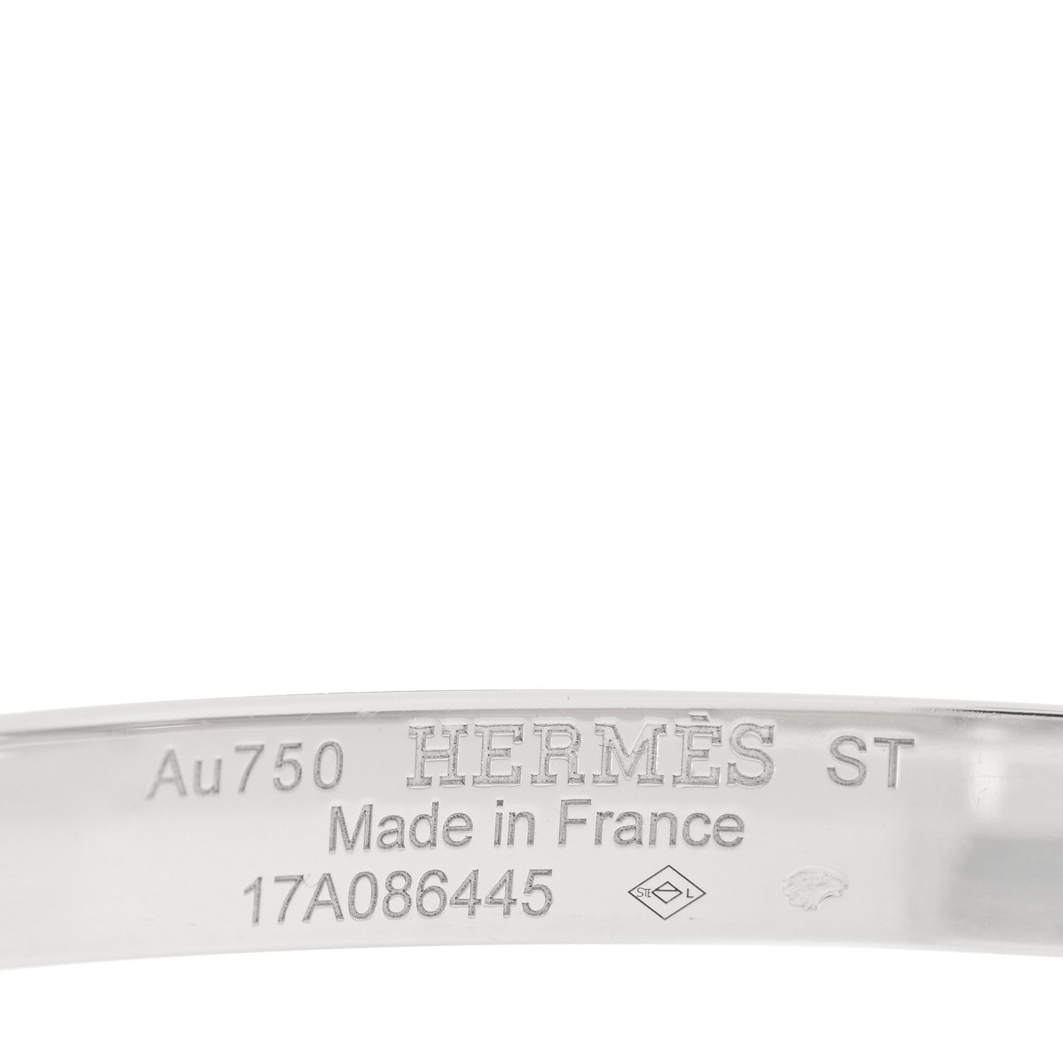 Hermes 18K White Gold Diamond PM Kelly Bracelet ST 3 of 4