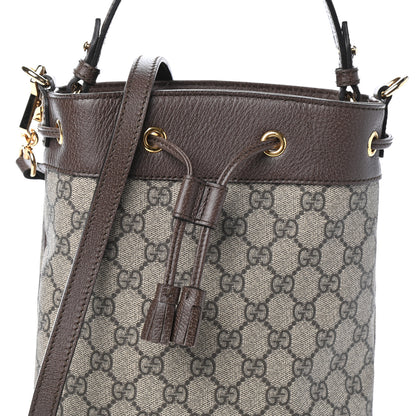Gucci GG Supreme Monogram Web Small Ophidia Bucket Bag Brown 7 of 9