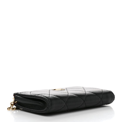 Chanel Lambskin Quilted Key Holder Case Black 4 of 8