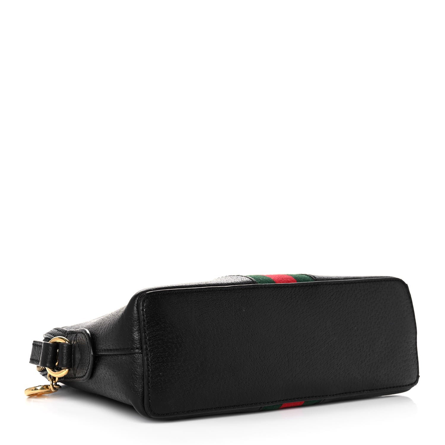 Gucci Calfskin GG Web Small Ophidia Dome Shoulder Bag Black 4 of 16