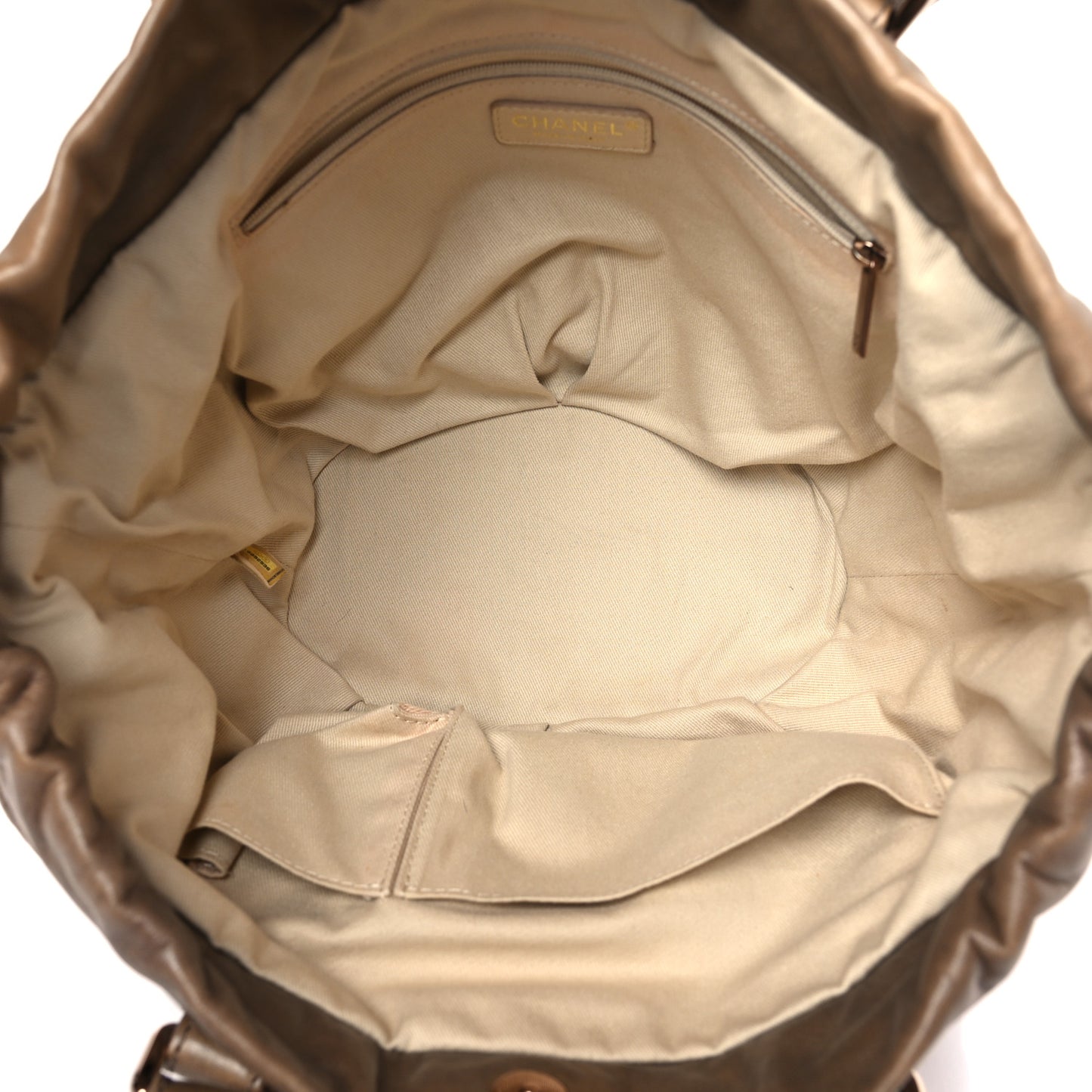 Lambskin Quilted Cloudy Bundle East West Tote Beige