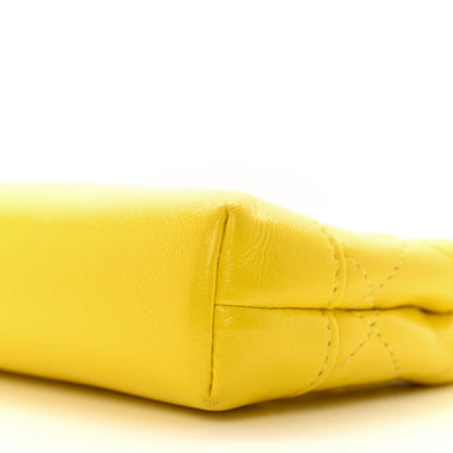 Chanel Shiny Lambskin Quilted Micro 31 Clutch With Chain Yellow 10 of 13