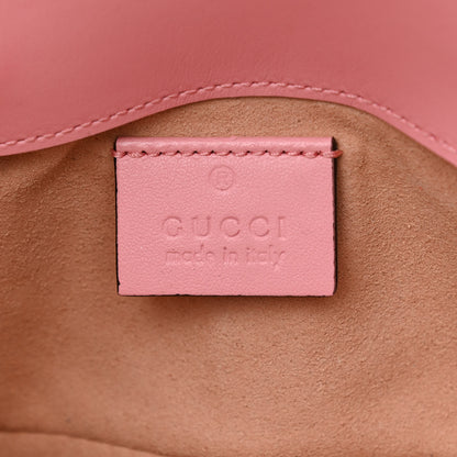 Gucci Calfskin Matelasse Super Mini GG Marmont Shoulder Bag Wild Rose 6 of 12