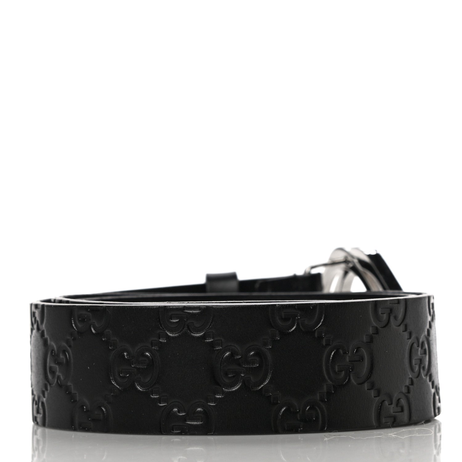 Gucci Guccissima Square G Belt 90 36 Black 3 of 10