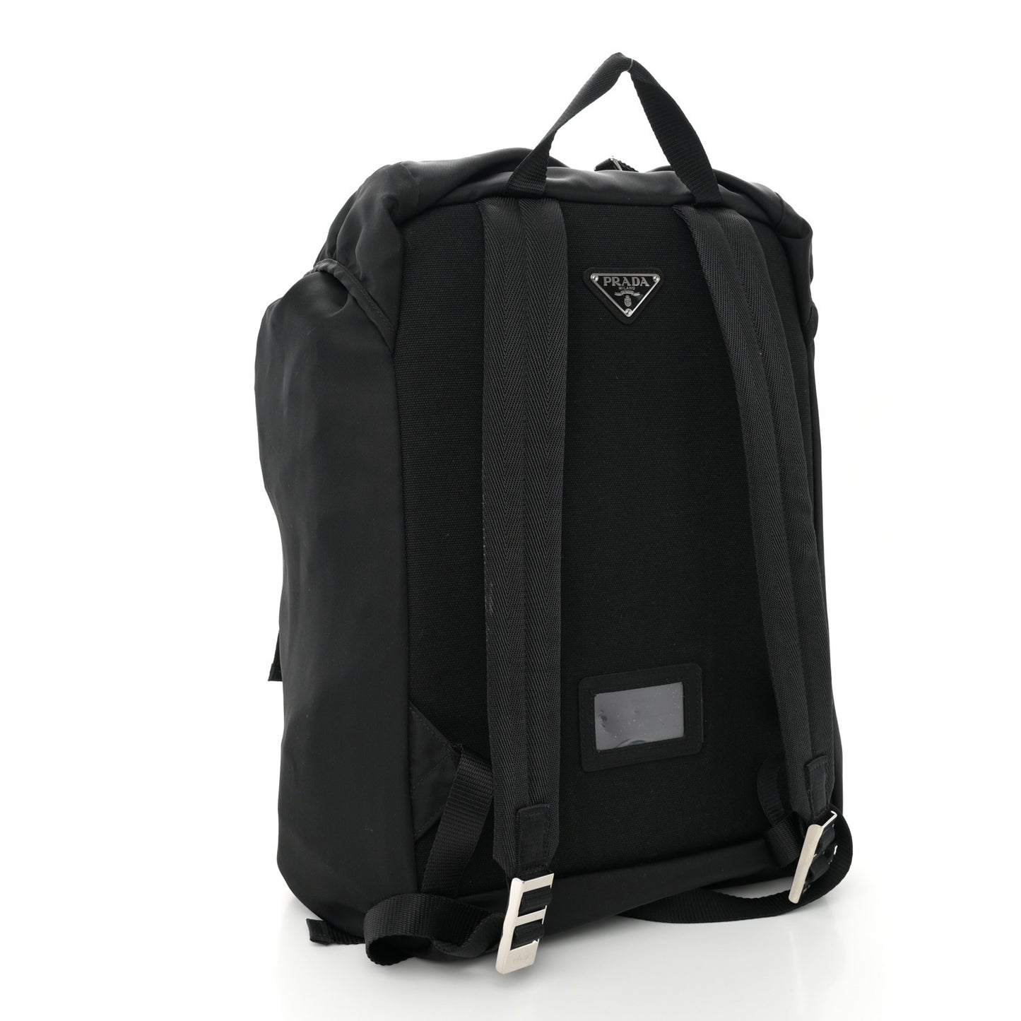 Tessuto Nylon Montagna Double Buckle Backpack Black