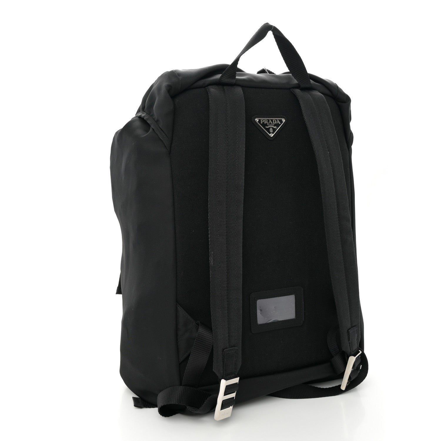 Prada Tessuto Nylon Montagna Double Buckle Backpack Black 3 of 11