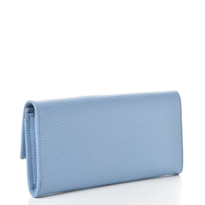 Gucci Dollar Calfskin Swing Continental Wallet Mineral Blue 3 of 8