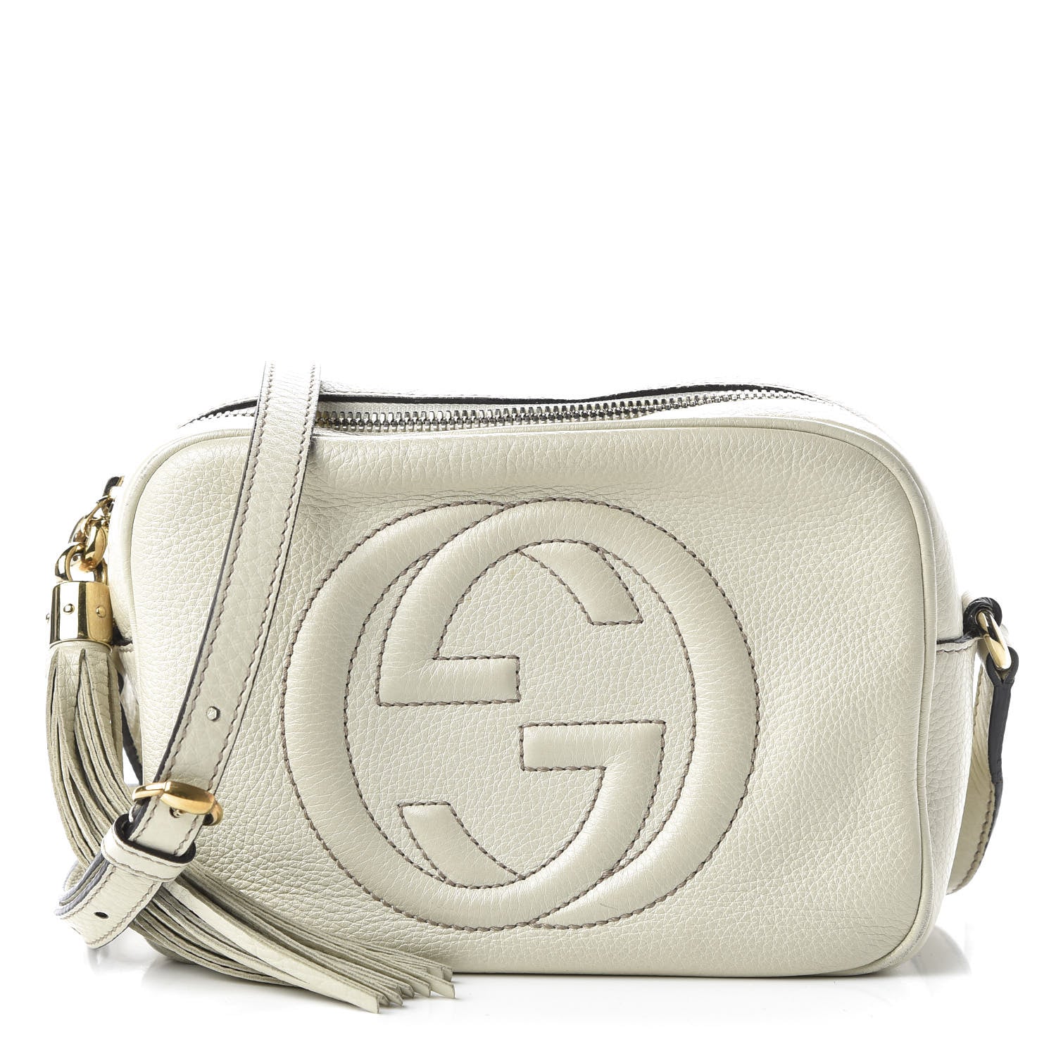 Gucci Pebbled Calfskin Small Soho Disco Bag Off White 1 of 13
